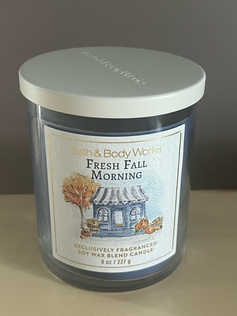 Bath & Body Works Fresh Fall Morning Single Wick Soy Wax Blend 8 Oz. Candl